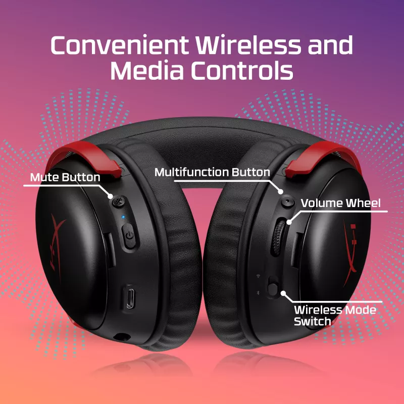 HyperX Cloud III S Wireless - Gaming-Headset (Schwarz)