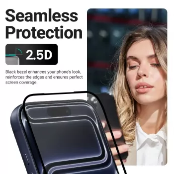 Tempered glass screen protector Crong EasyShield 2-Pack Full Glue für iPhone 16e / iPhone 14 / iPhone 13 / iPhone 13 Pro, Aluminosilikat, glänzend