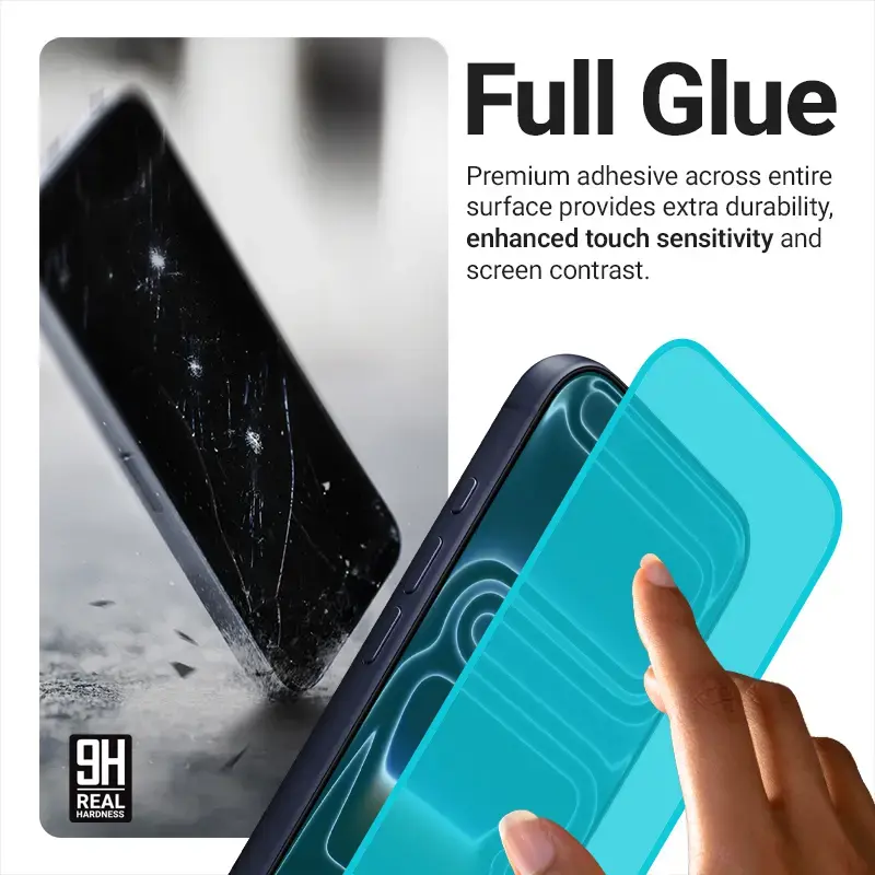 Tempered glass screen protector Crong EasyShield 2-Pack Full Glue für iPhone 16e / iPhone 14 / iPhone 13 / iPhone 13 Pro, Aluminosilikat, glänzend
