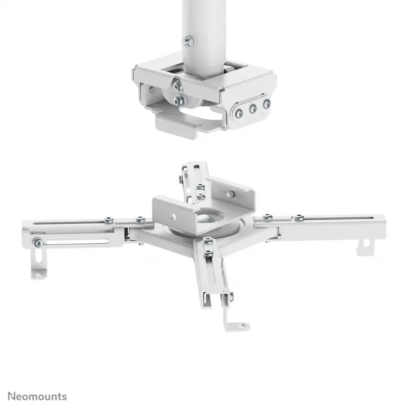 Neomounts CL25-550WH1 Beamer-Deckenhalterung – H 74,5-114,5 cm – Easy-Install – voll beweglich