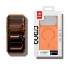 Crong Hybrid Matte Magnetic MagSafe-Hülle für iPhone 17 Pro Max – PC+TPU, durchscheinend orange