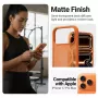 Crong Hybrid Matte Magnetic MagSafe-Hülle für iPhone 17 Pro Max – PC+TPU, durchscheinend orange