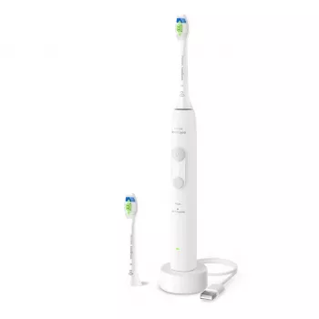 Wiederaufladbare Schallzahnbürste Philips 4100 series HX4042/41 — integrierter Li‑Ion-Akku, 2 Bürstenköpfe, Modi Tägliche Reinigung & Zahnfleischpflege