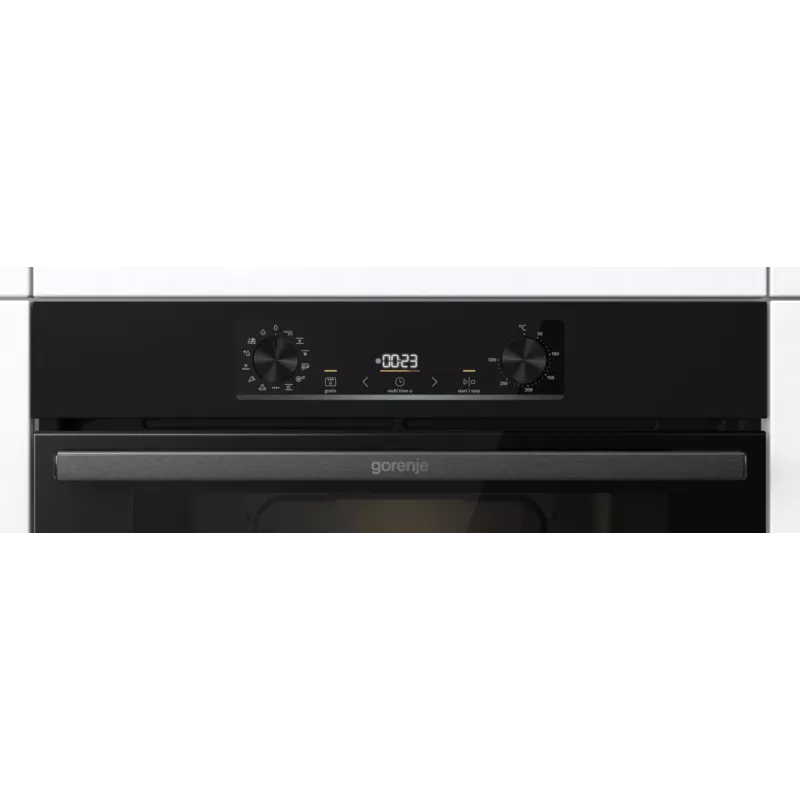 Gorenje Elektrischer Backofen BOS6737E06B RAL9005, Groß, Elektrisch, 77 l, 77 l, 2300 W, 300 °C