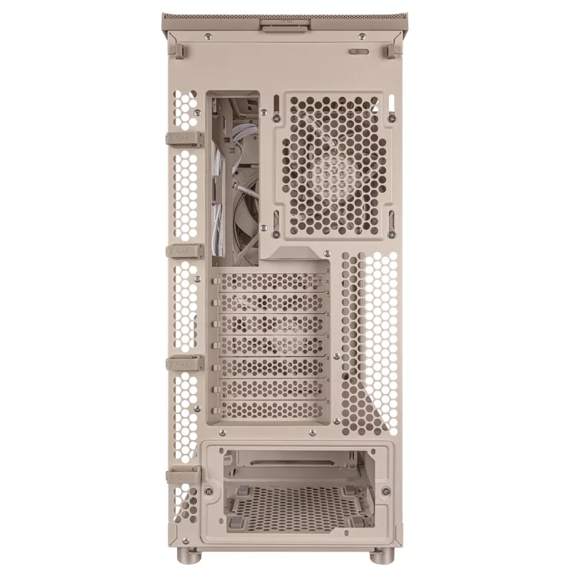 PC-Gehäuse ASUS ProArt PA401 Wood Edition Beige — Mid-Tower, Frontblende aus Metall