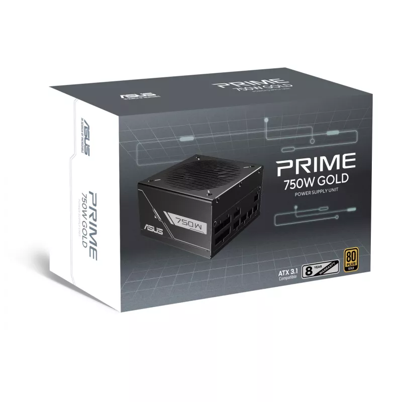 Netzteil ASUS Prime -750G 750 W 20+4 pol ATX 80 PLUS Gold Schwarz