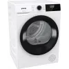 Gorenje Torktumlare DHNE82 BK040, Freistehend, Frontlader, Wärmepumpe, Weiß, Tasten, Drehregler, Rechts
