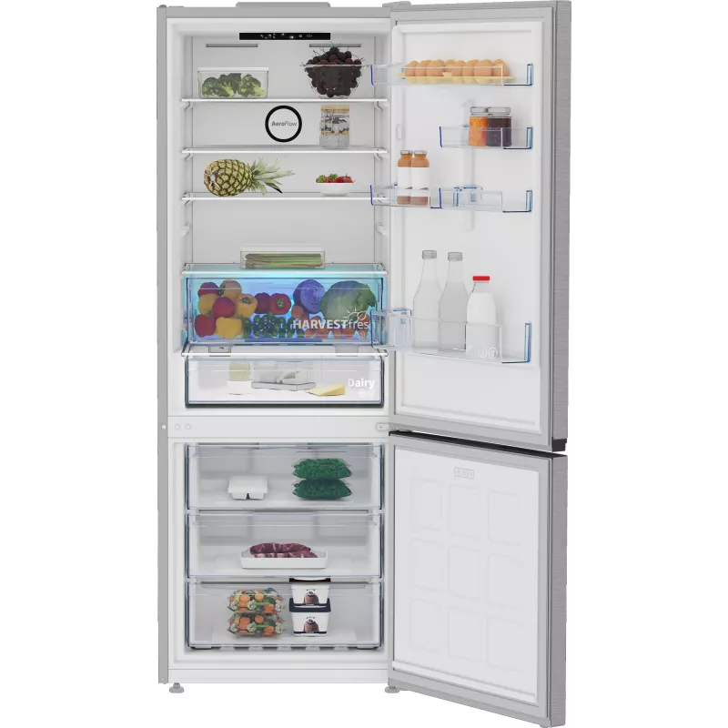 Beko B3RCNE564HXB Kühl-Gefrierkombination Freistehend 490 L Silber
