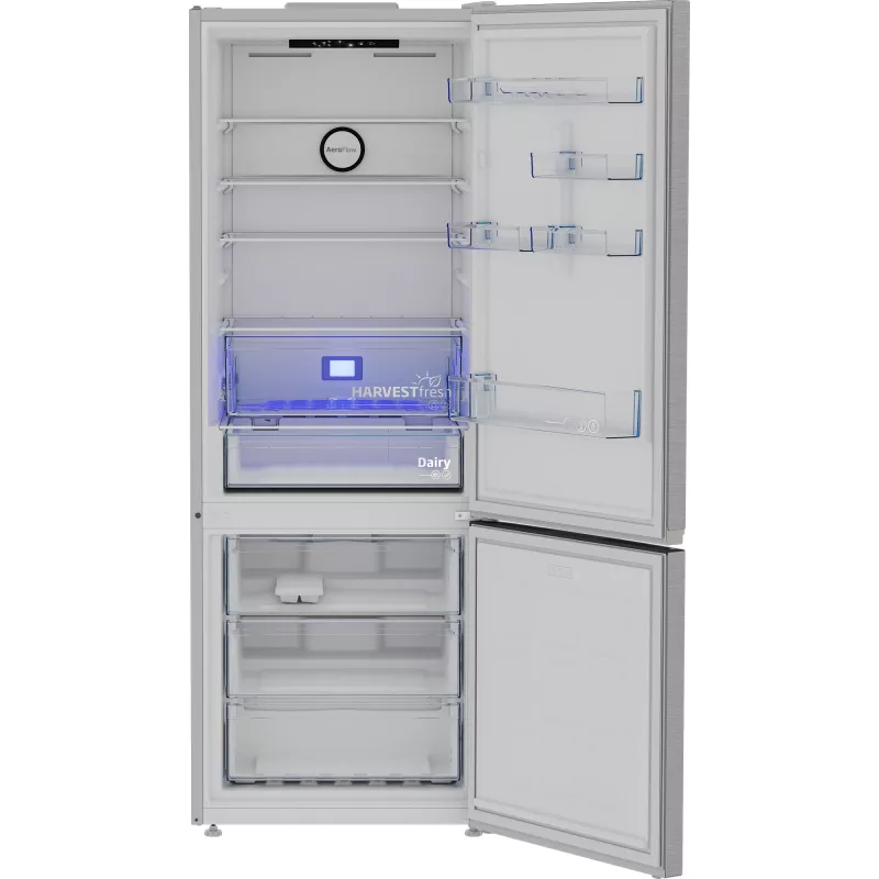 Beko B3RCNE564HXB Kühl-Gefrierkombination Freistehend 490 L Silber
