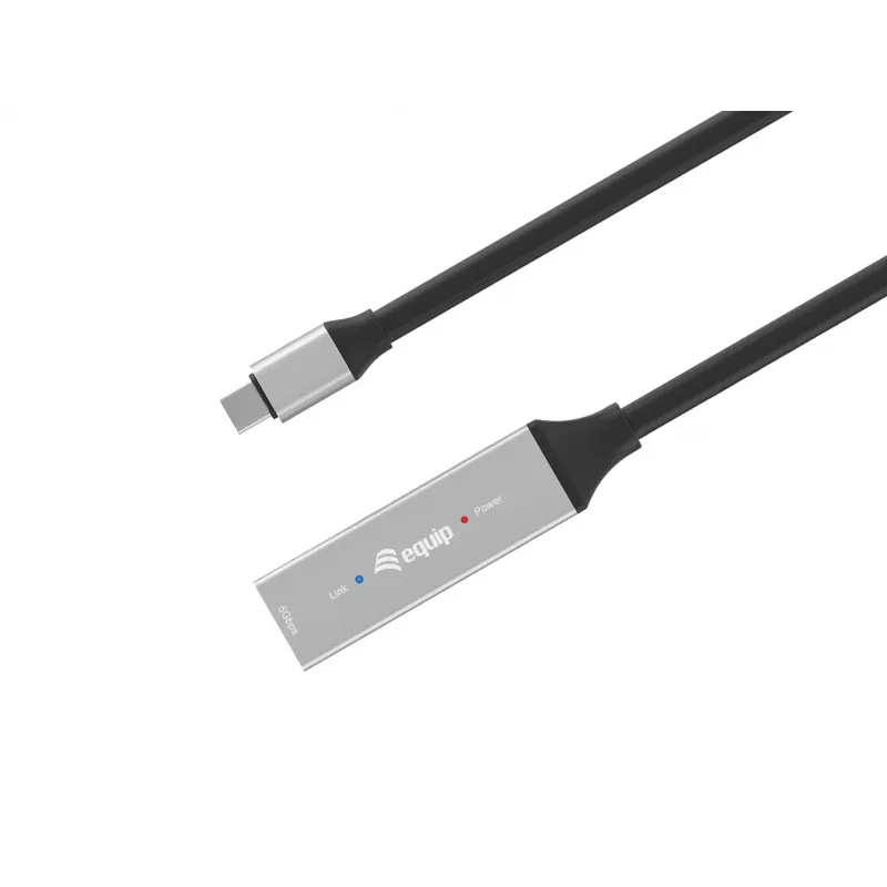 USB-C auf USB-C aktives Verlängerungskabel EQUIP 5 m, USB 3.2 Gen 1 (5 Gbit/s), vernickelte Kontakte, schwarz