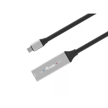 USB-C auf USB-C aktives Verlängerungskabel EQUIP 10 m, USB 3.2 Gen 1 (5 Gbit/s), schwarz