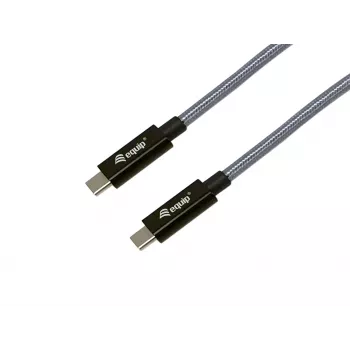 USB-C-auf-USB-C-Kabel EQUIP 1,0 m — USB 3.2 Gen 2x2, 20 Gbit/s, PD 240 W, 4K/60 Hz, Schwarz