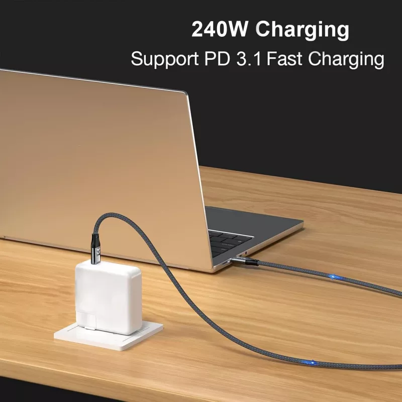 USB-C-auf-USB-C-Kabel EQUIP 1,0 m — USB 3.2 Gen 2x2, 20 Gbit/s, PD 240 W, 4K/60 Hz, Schwarz