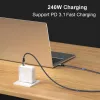 USB-C-zu-USB-C-Kabel EQUIP 2,0 m — USB 3.2 Gen 2x2, 20 Gbps, PD 240W, 4K/60Hz, schwarz