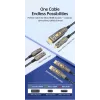 Equip HDMI 2.1 Aktives optisches Kabel 15 m, abnehmbarer Typ D + A, 48 Gbit/s, 8K/60Hz