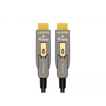 Aktives optisches HDMI-2.1-Kabel EQUIP 30 m, abnehmbar Typ D + A, 48 Gbit/s, 8K/60Hz, vergoldete Kontakte