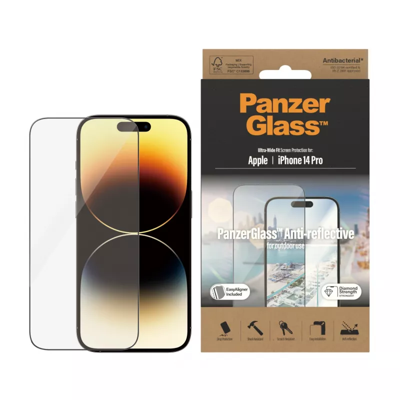 PanzerGlass® Anti-Reflective Displayschutz iPhone 14 Pro | Ultra-Wide Fit mit EasyAligner
