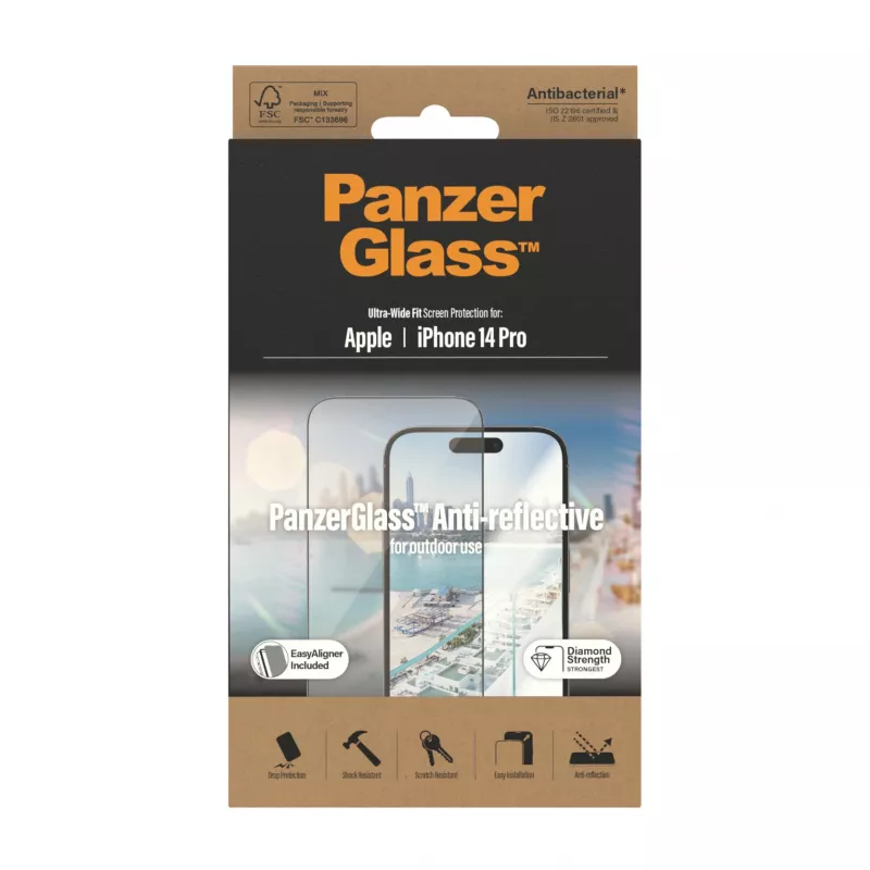 PanzerGlass® Anti-Reflective Displayschutz iPhone 14 Pro | Ultra-Wide Fit mit EasyAligner