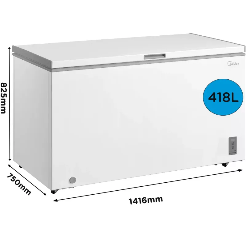 Gefriertruhe Midea MDRC564FZE01 — freistehend, 418 l Nutzinhalt, weiß