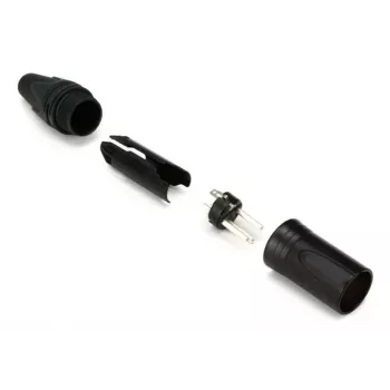 Equip 147930 Kabelstecker 3-polig, Stecker, schwarz