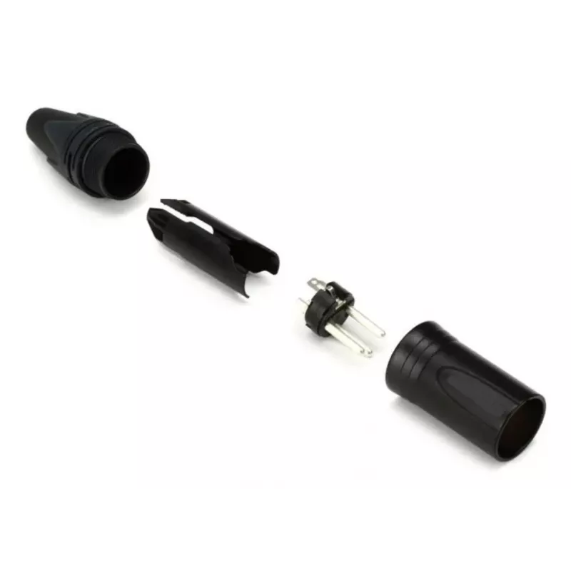 Equip 147930 Kabelstecker 3-polig, Stecker, schwarz