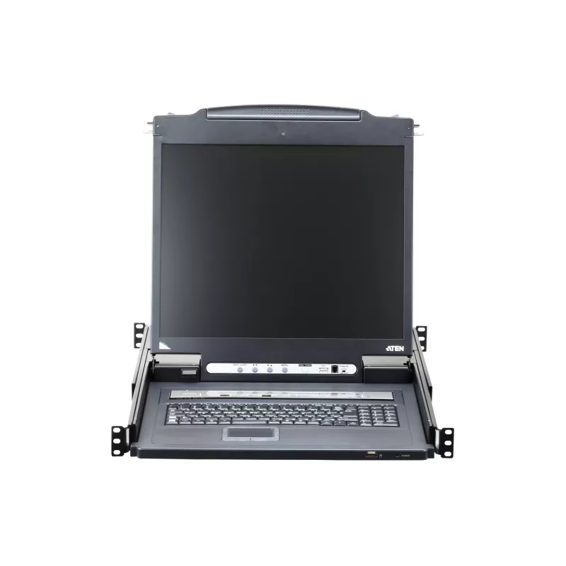 ATEN CL5708IN Rack-Konsole 48,3 cm (19 Zoll) 1280 x 1024 Pixel Metall, Kunststoff Schwarz 1HE