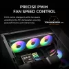 Lüfter COUGAR Unity360-FB Single-Frame 360 ARGB PWM Forward, 120 mm, 700–2500 RPM, FDB, Weiß