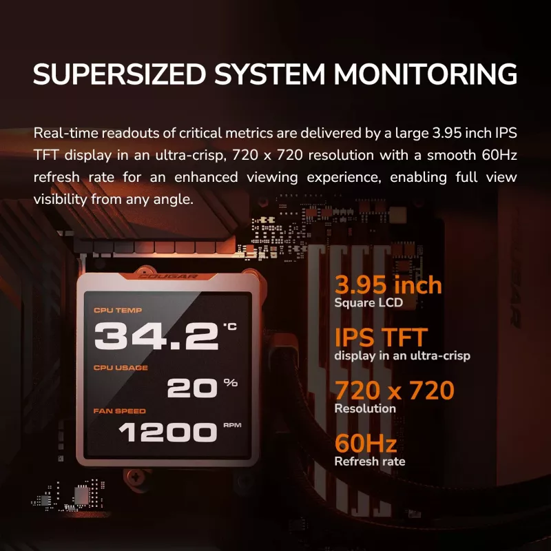 All-in-One-CPU-Flüssigkeitskühler Cougar Poseidon Vistek Pro 240, ARGB, 120-mm-Lüfter, weiß