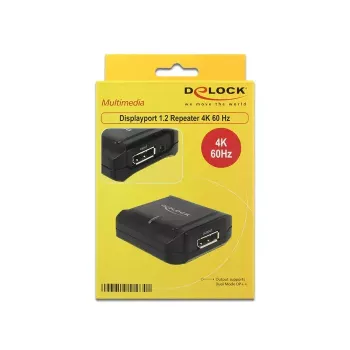 Delock DisplayPort 1.2 Repeater 4K 60 Hz, bis zu 40 m