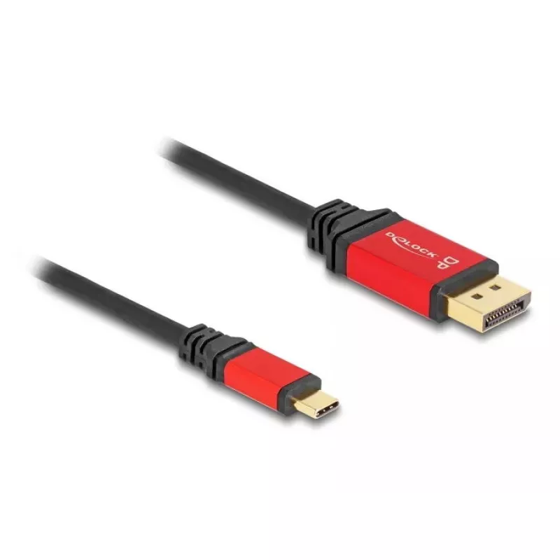 DELOCK USB Type-C auf DisplayPort Kabel 8K 30Hz HDR 2m Rot