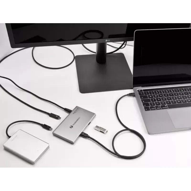 DeLOCK Thunderbolt 4 Hub 3 Port USB 10 Gbps Typ-A 8K