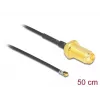 Koaxialkabel DeLOCK 12666 0,5 m SMA MHF 4L LK Schwarz