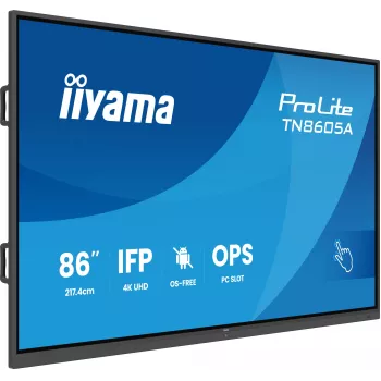 iiyama TN8605A-B1AG Signage Display Interaktives Flachbildschirm 2,17 m (85,6 Zoll) 500 cd/m² 4K Ultra HD Schwarz Touchscreen