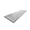 Kabelgebundene USB-Tastatur Cherry KC 6000C für Mac – QWERTY Nordic, Scherenschalter, Silber, 1,8 m Kabel