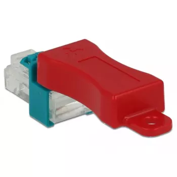 DeLOCK RJ45 Secure Clip LAN-Kabel-Sicherheitsschloss-Set (6 Stück), Rot (86425)