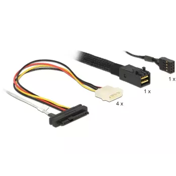 SAS-Kabel DeLOCK 83391 1 m Mehrfarbig