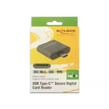 Kartenleser DeLOCK 91498 USB 3.2 Gen 1 Typ-C Schwarz