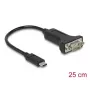 DELOCK 64307 Serielles Kabel USB Type-C auf RS-232 (D-Sub 9) Schwarz 0,25 m
