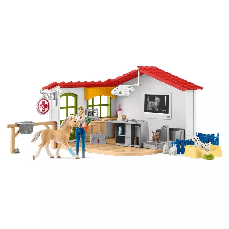 Tierarztpraxis mit Tieren Schleich 42502
