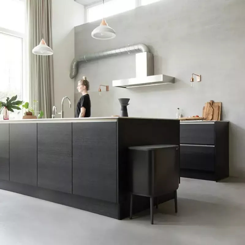 Mülleimer Brabantia 316203 34L Rechteckig Stahl Schwarz