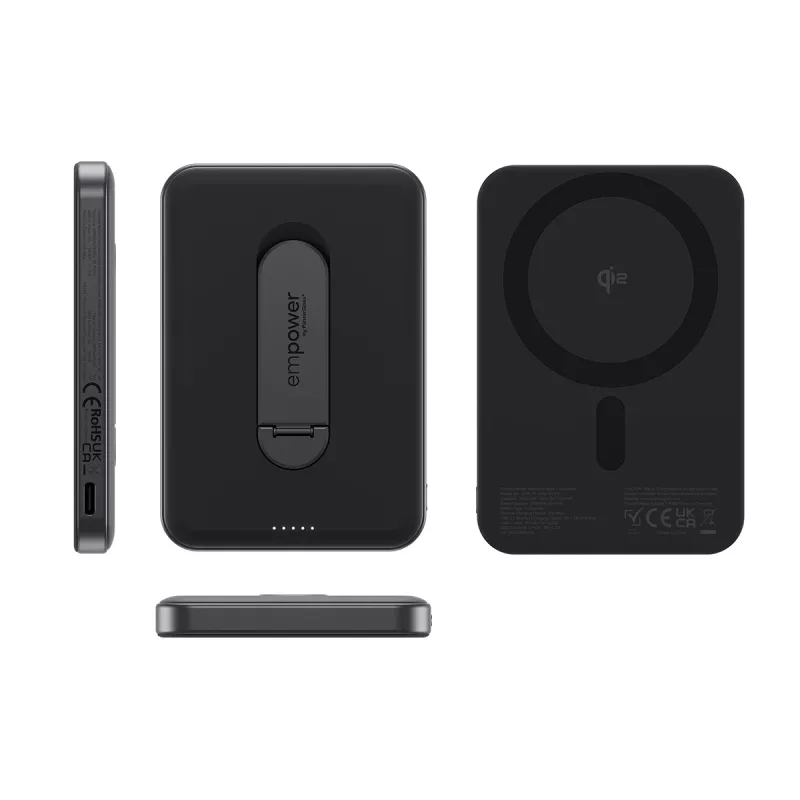 PanzerGlass empower™ by ® empower™ Bank mit Spin Stand | 5000mAh | Space Black