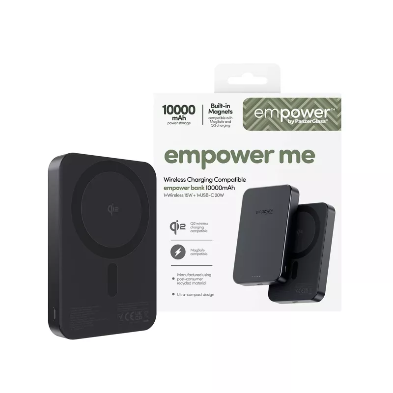 Tragbare Powerbank PanzerGlass empower™ 10000mAh Space Black, 0,245 kg