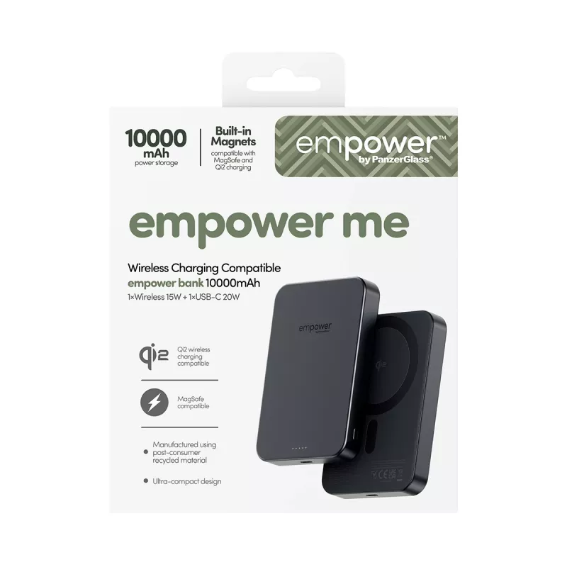 Tragbare Powerbank PanzerGlass empower™ 10000mAh Space Black, 0,245 kg