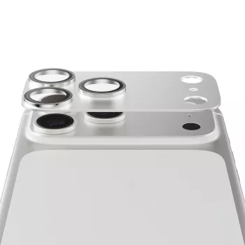 Kameraschutz PanzerGlass Fender für iPhone 17 Pro – silber, Silikon, kratz- und stoßfest