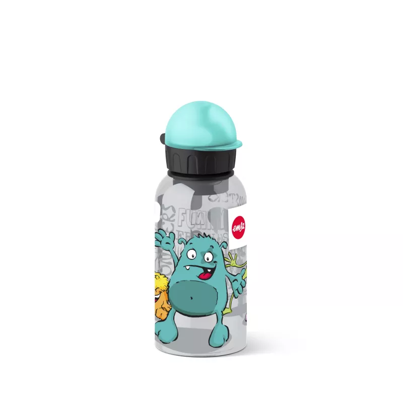 EMSA 518138 Kids Set Monster, 0,4 l Trinkflasche mit Brotdose, Türkis