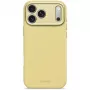 Dekodierte Silikon-Rückabdeckung für Apple iPhone 17 Pro Max, kompatibel mit 6,9 Zoll (17,5 cm) Bildschirmen, gelb