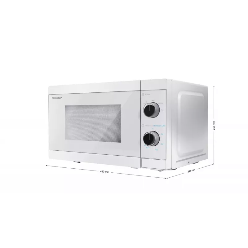 Sharp YC-MS01E-C Mikrowelle Weiß Solo-Mikrowelle Arbeitsplatte 20 L 800 W