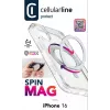 Cellularline Spin Mag - iPhone 16 Hülle mit drehbarem Ringhalter, kompatibel mit Magsafe-Ökosystem