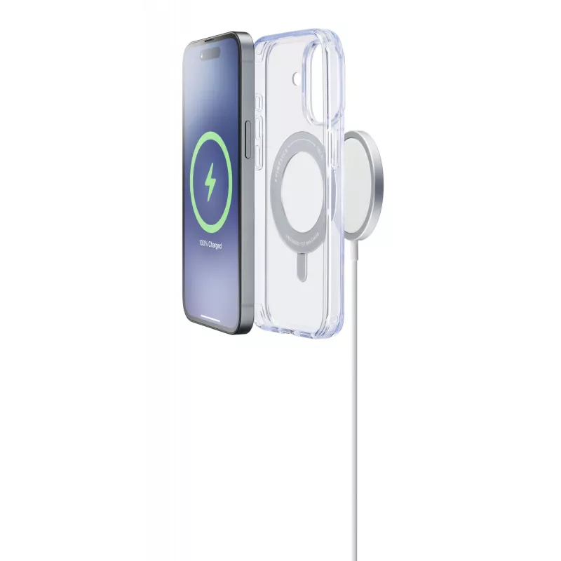 Cellularline Spin Mag - iPhone 16 Hülle mit drehbarem Ringhalter, kompatibel mit Magsafe-Ökosystem