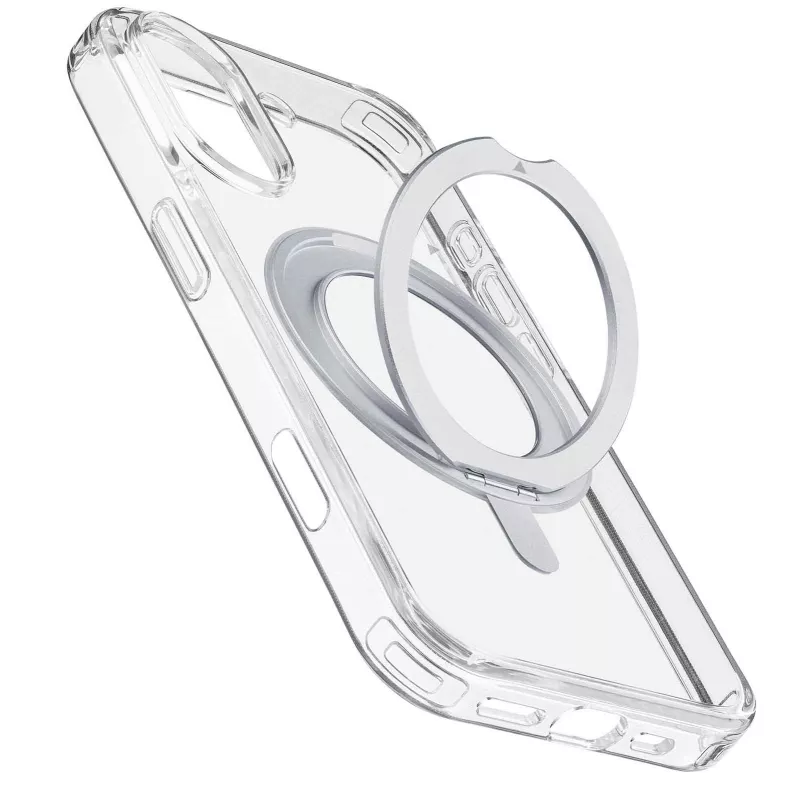 Cellularline Spin Mag - iPhone 16 Hülle mit drehbarem Ringhalter, kompatibel mit Magsafe-Ökosystem